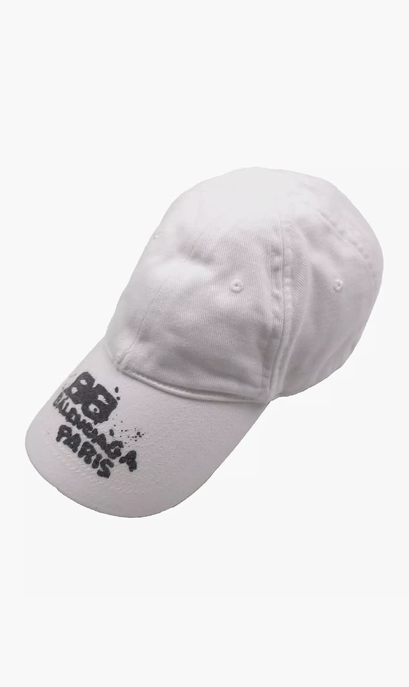 

Balenciaga White Bb Dirty Paris Baseball Cap for Men | The Deal Outlet