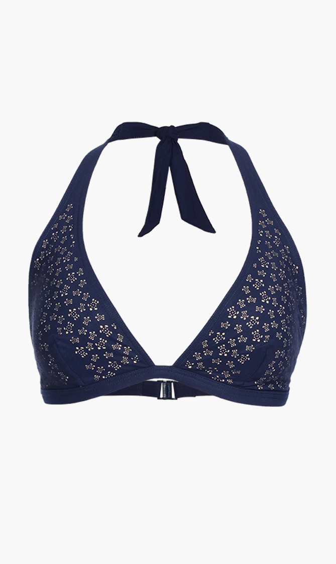 

Fleche Turtle Cut-out Halter Bikini Top