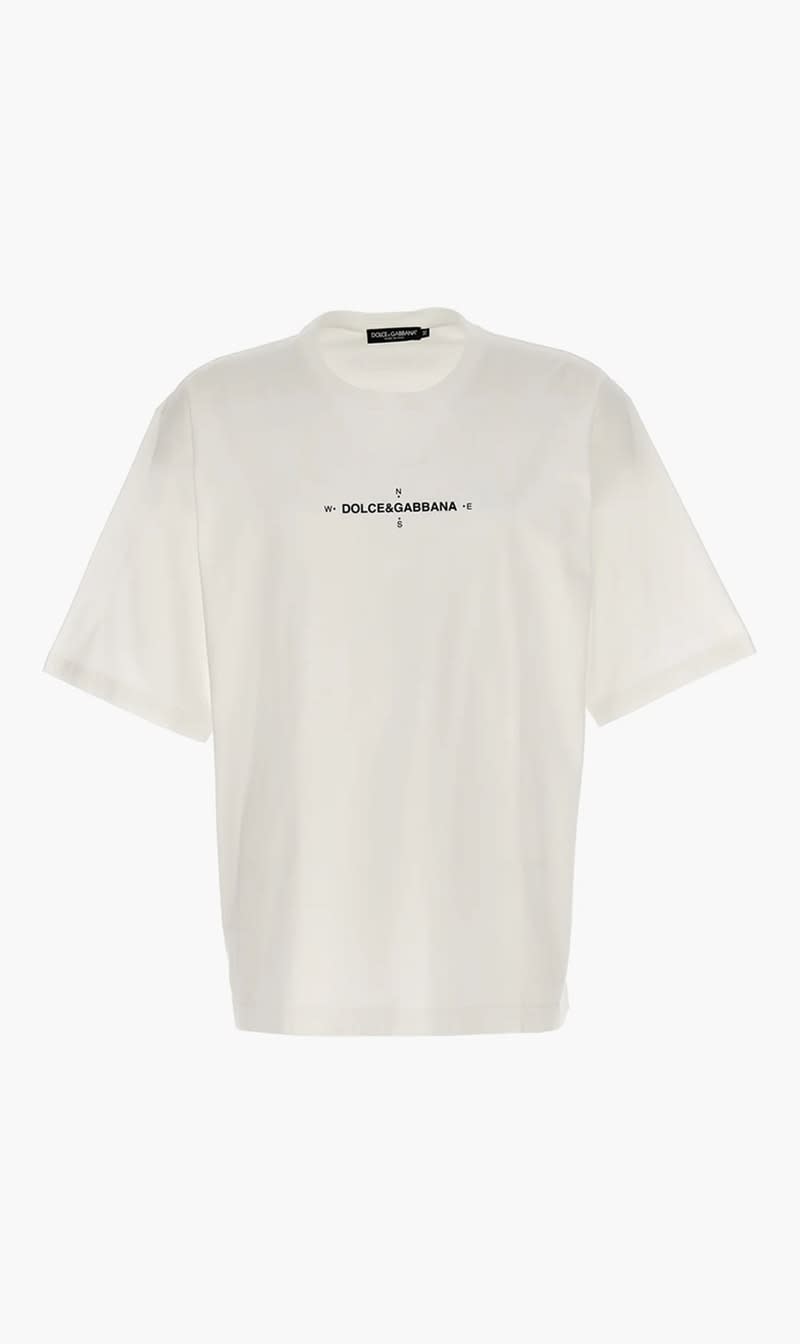 

Dolce & Gabbana White Printed Cotton T-shirt for Men | The Deal Outlet