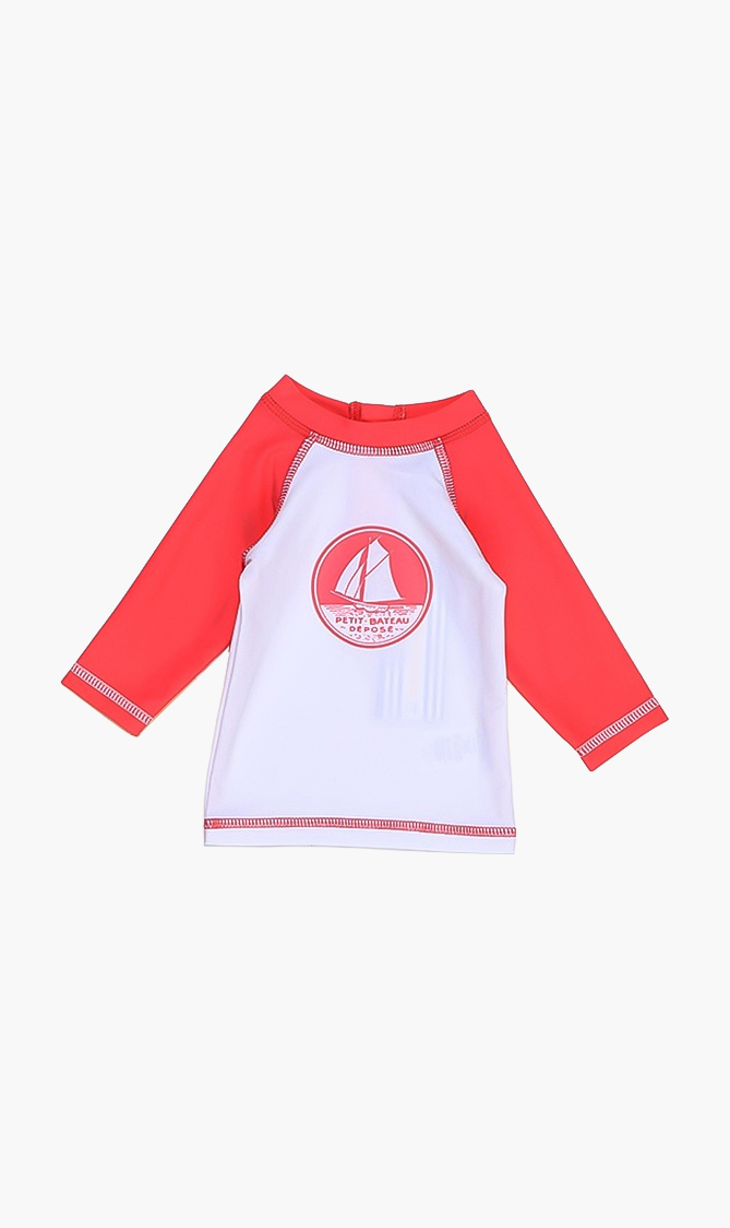

Logo Print Rashguard, Pink