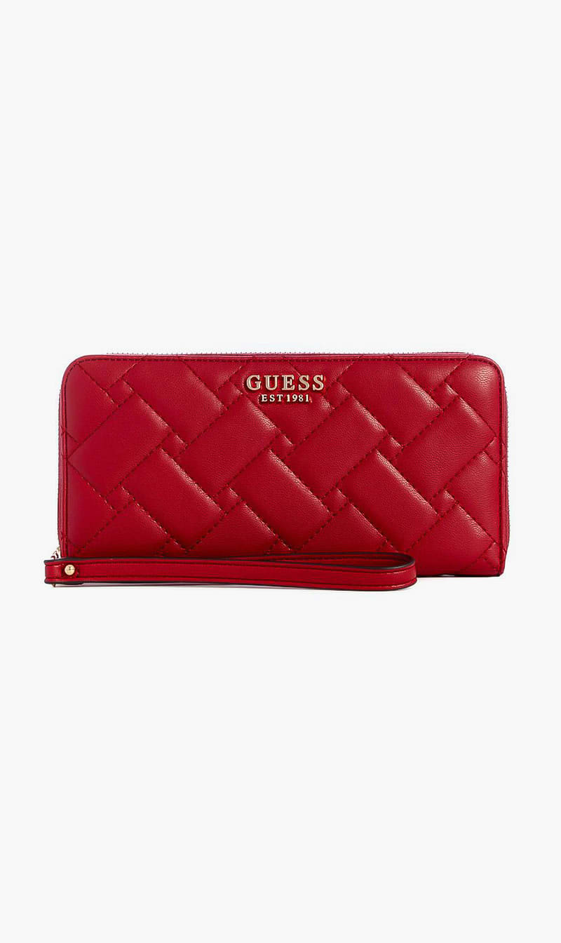 

Guess Red Alanna Slg Large Zip Around for Women | The Deal Outlet