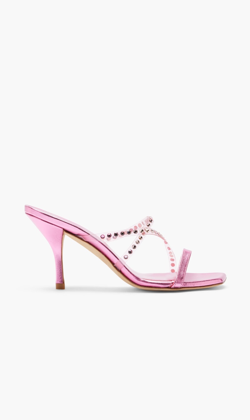 

Stuart Weitzman Pink Strpeze Xtal 85 Sld for Women | The Deal Outlet