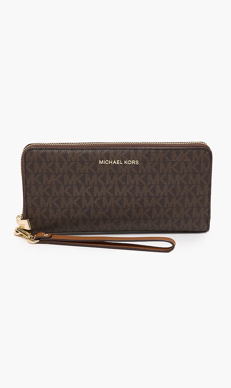 

Michael Kors Brown Jet Set Large Wallet for Women | The Deal Outlet