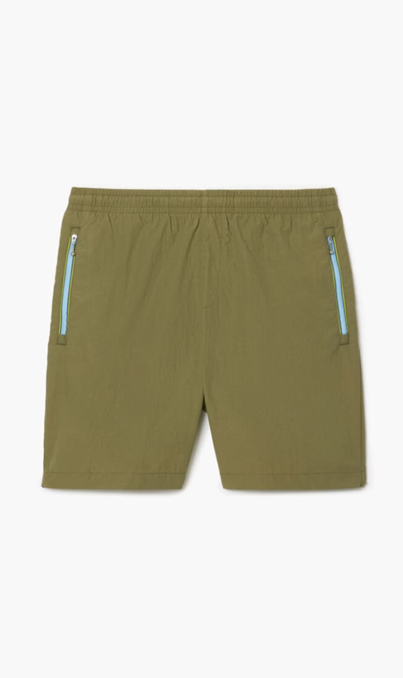 

Lacoste Green Loose Cut Zipped Pocket Shorts for Men | The Deal Outlet