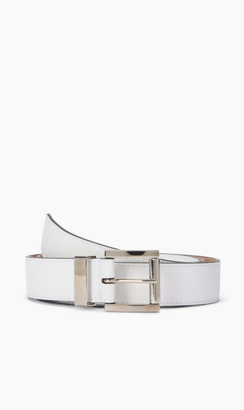 

Michael Kors White Belts 30 Mm Square Roller Buckl for Women | The Deal Outlet