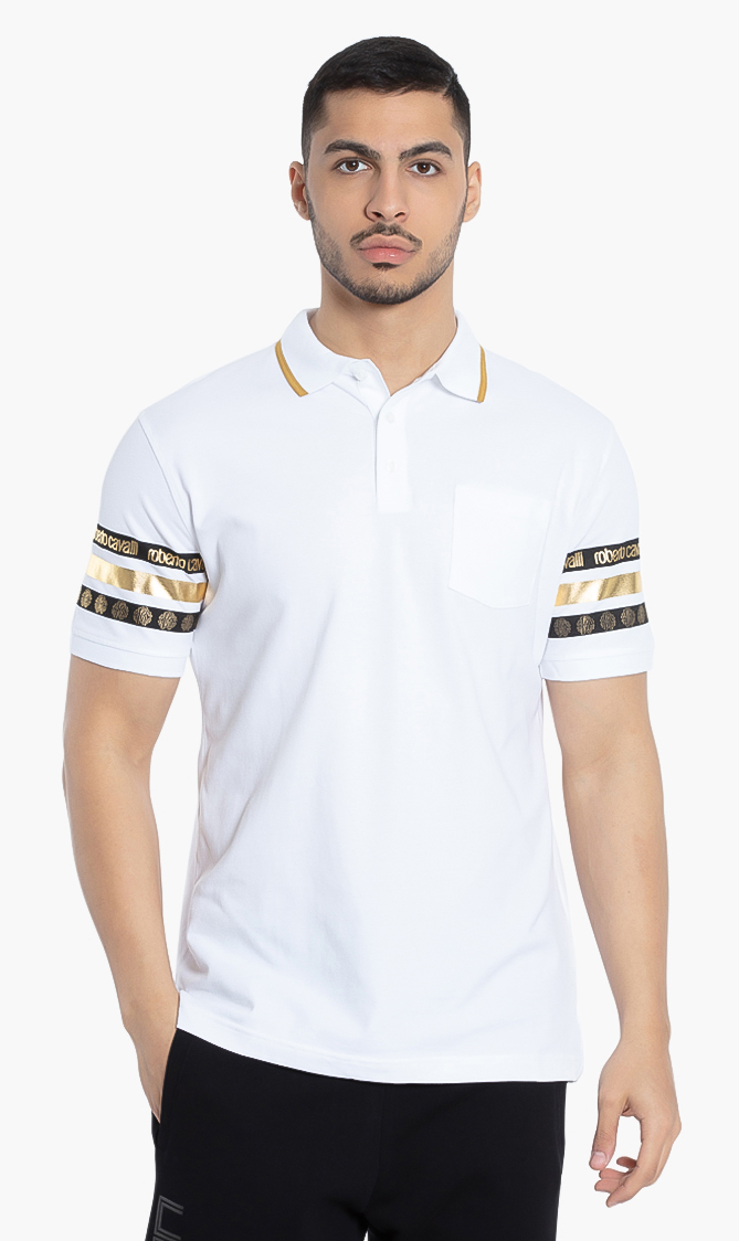 

Roberto Cavalli Logo Tape Polo Shirt