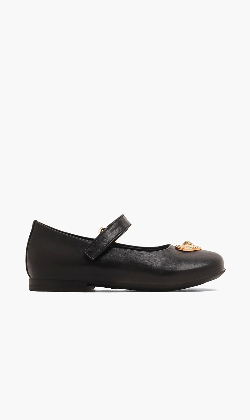 

Versace Black Bg Ballerina Nappa Strap Medusa for Girls | The Deal Outlet
