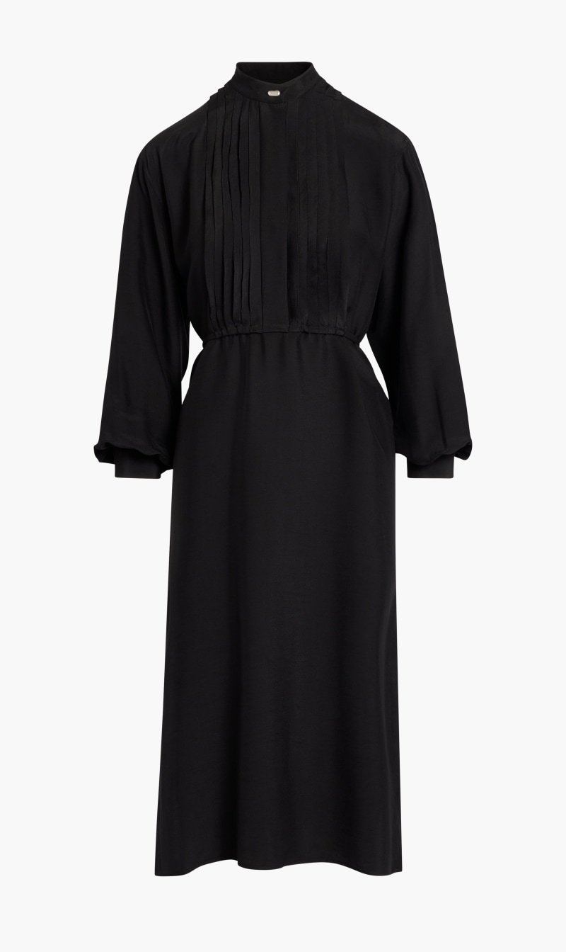 

Jil Sander Black Full Sleeve Viscose Dress for Women | The Deal Outlet