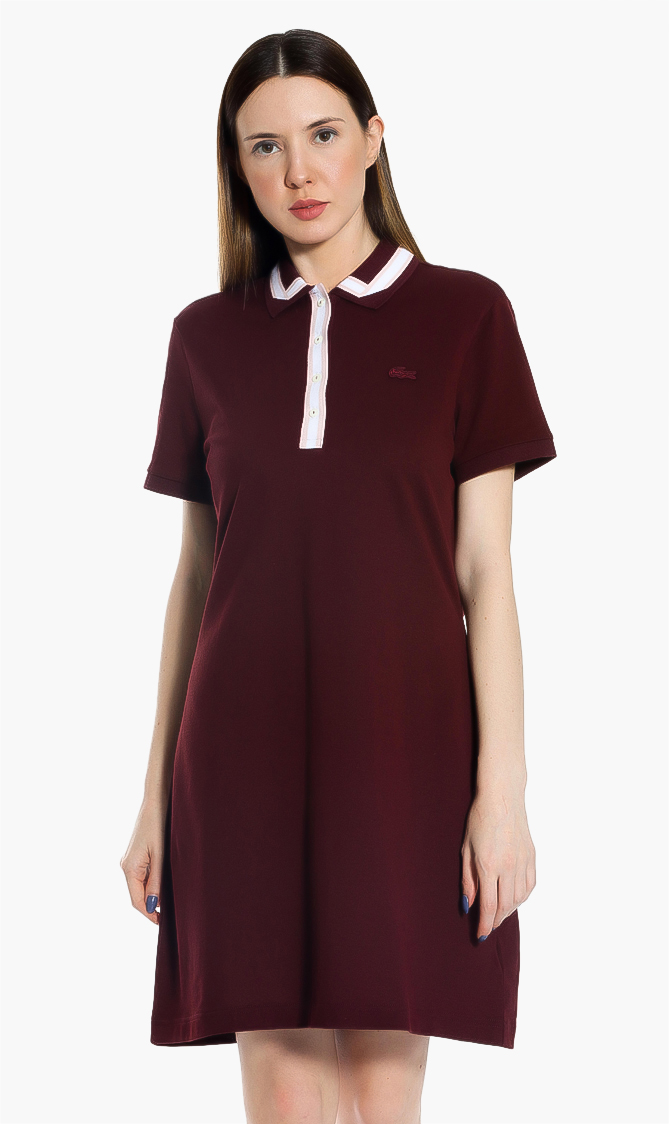 

Lacoste Contrast Stretch Cotton Polo Dress