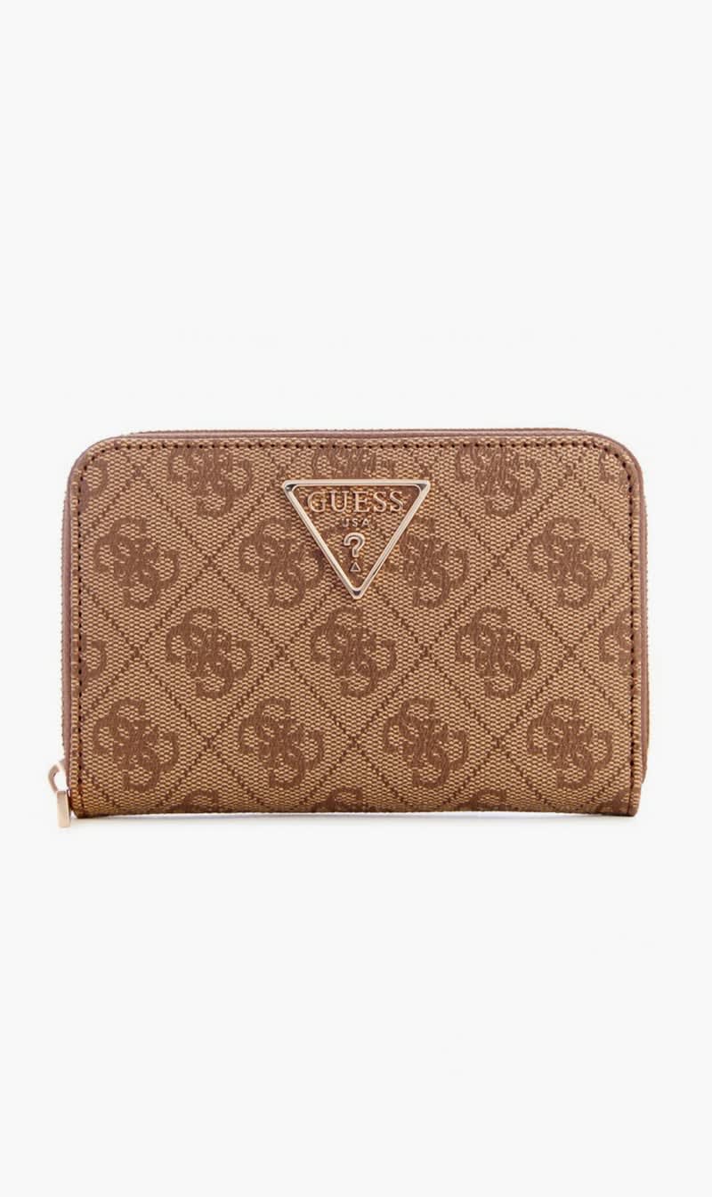 

Guess Grey Laurel Small Zip Wallet for Women | The Deal Outlet