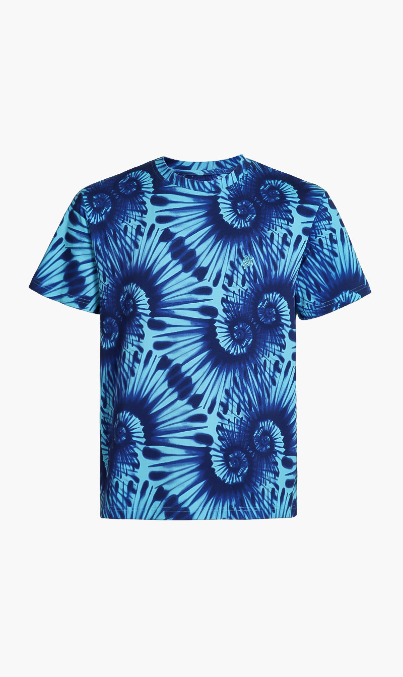 

Tie And Dye Nautilius Print T-shirt, Blue