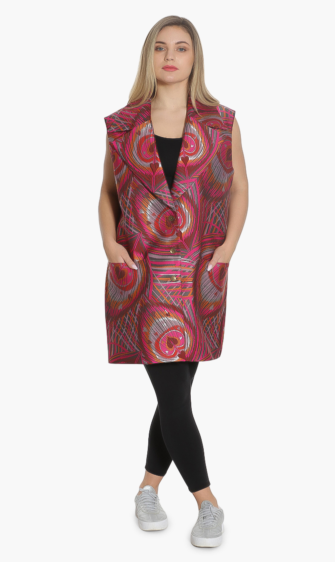 

Manish Arora Heart Print Oversized Vest