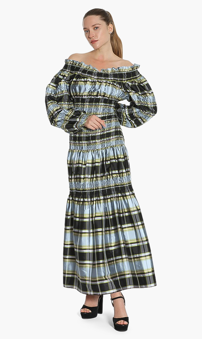 

Tory Burch Corded Madras Dress