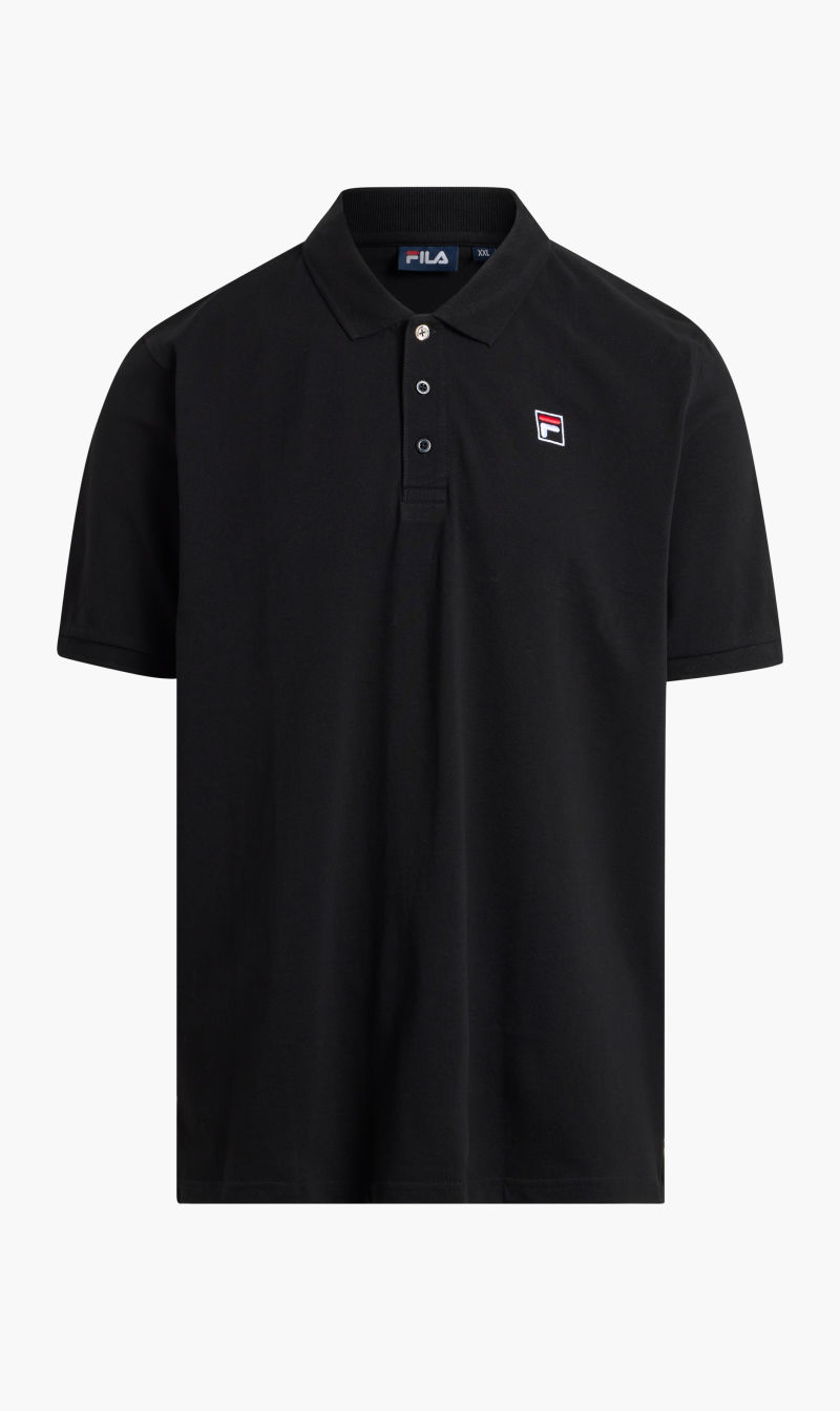 

Fila Black Embroidered Logo Polo Shirt for Men | The Deal Outlet