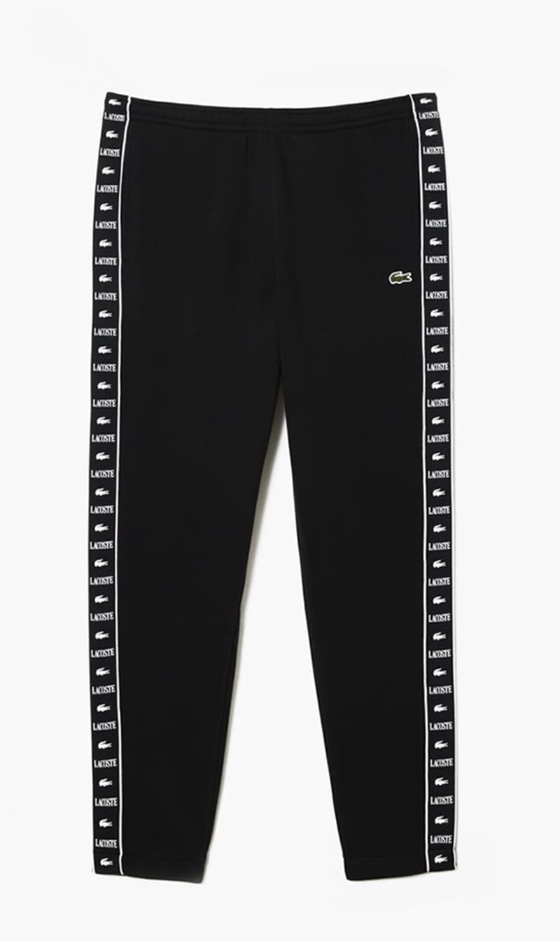 

Lacoste Black Logo Strip Sweatpants for Men | The Deal Outlet