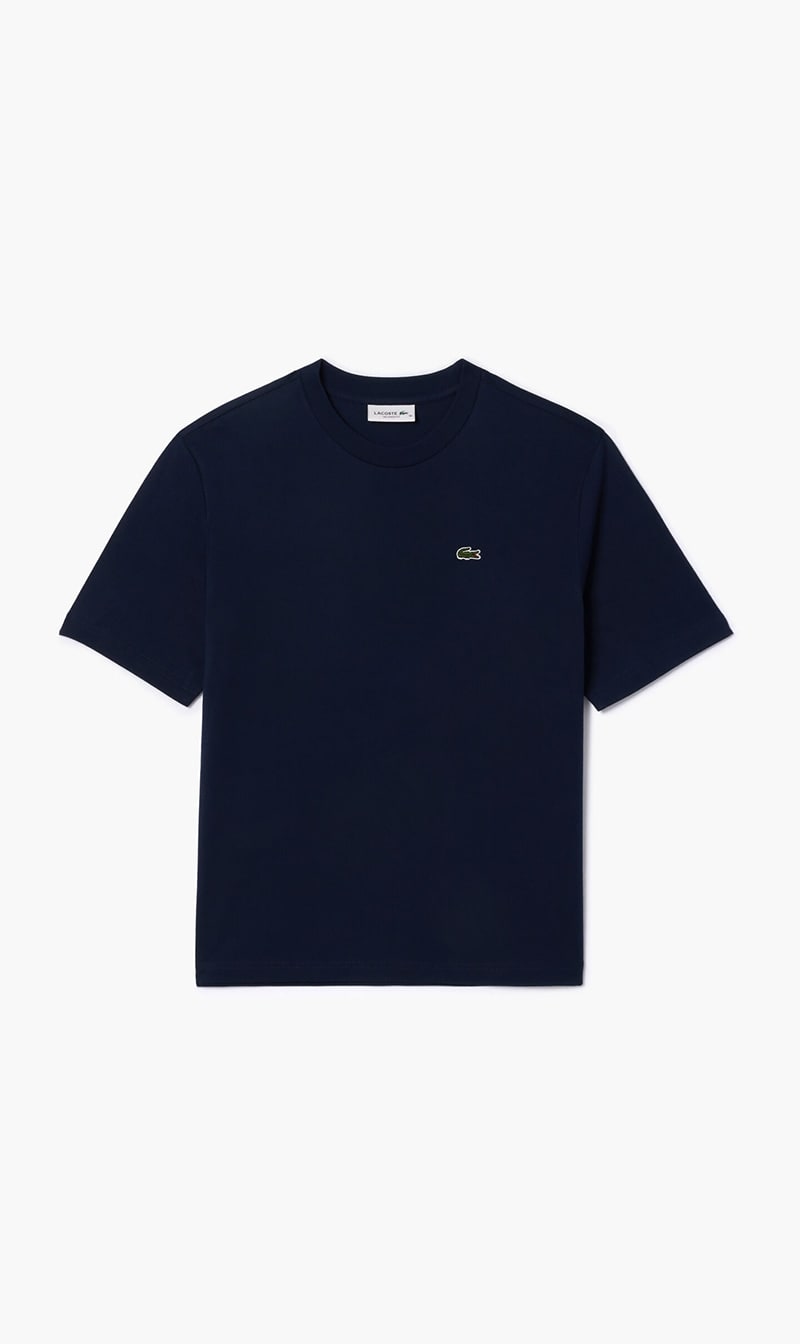 

Lacoste Blue Relaxed Fit Soft Cotton T-shirt for Women | The Deal Outlet