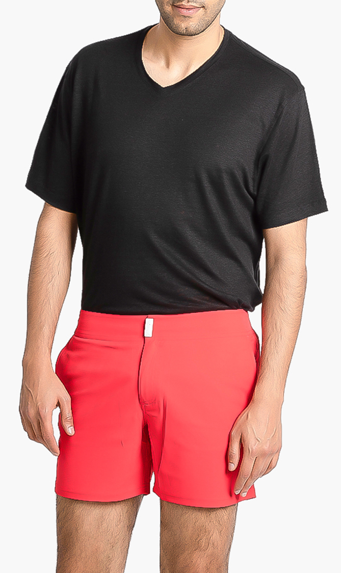 

Minise Solid Navy Flat Belt Boardshorts