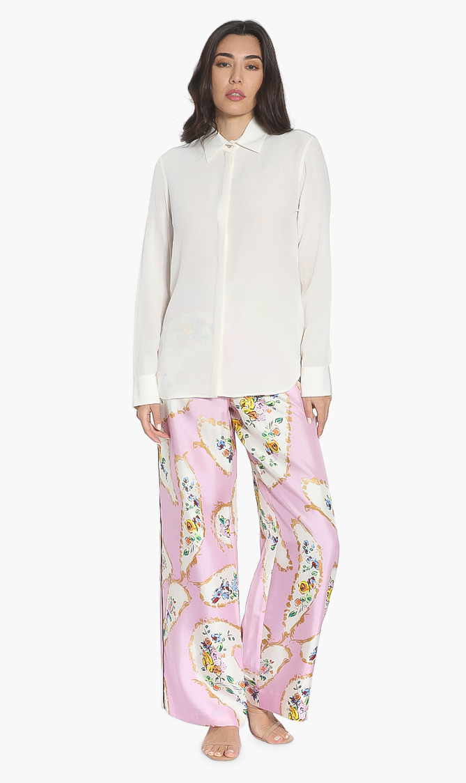 

Tory Burch Porcelain Floral Silk Pants