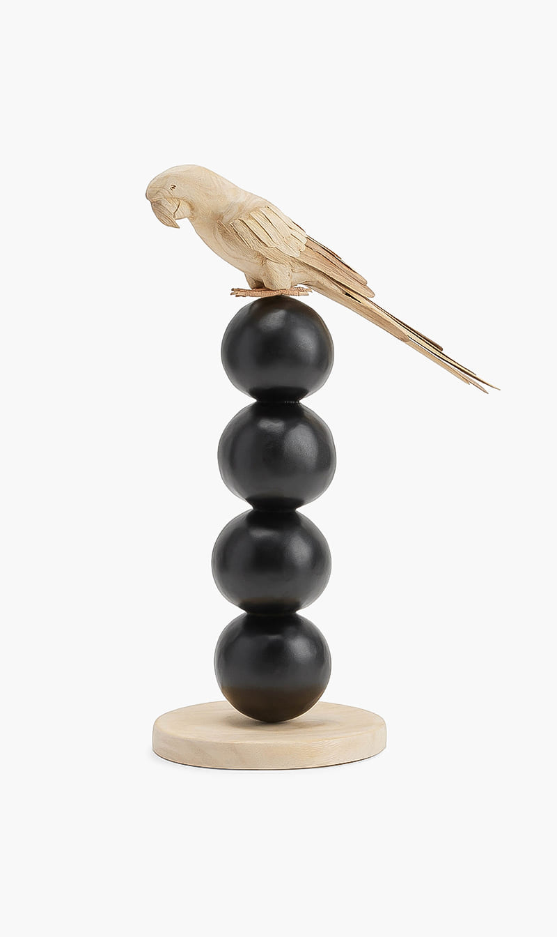 

Artesanias Del Atlantico White Timber Macaw Sculpture | The Deal Outlet