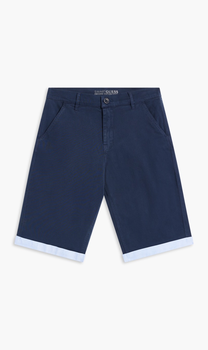 

Guess Blue Sateen Chino Shorts_ for Boys | The Deal Outlet