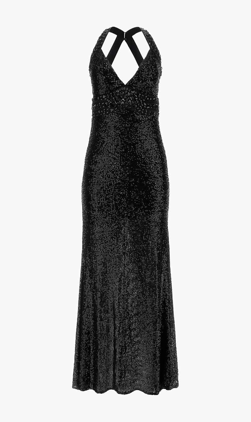 Guess Black Milana Sequin Gown for Women