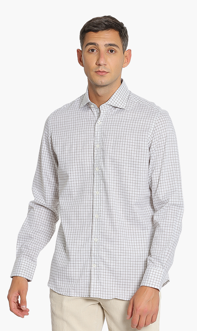 

Hackett London Mayfair Melange Twill Check Slim Fit Shirt