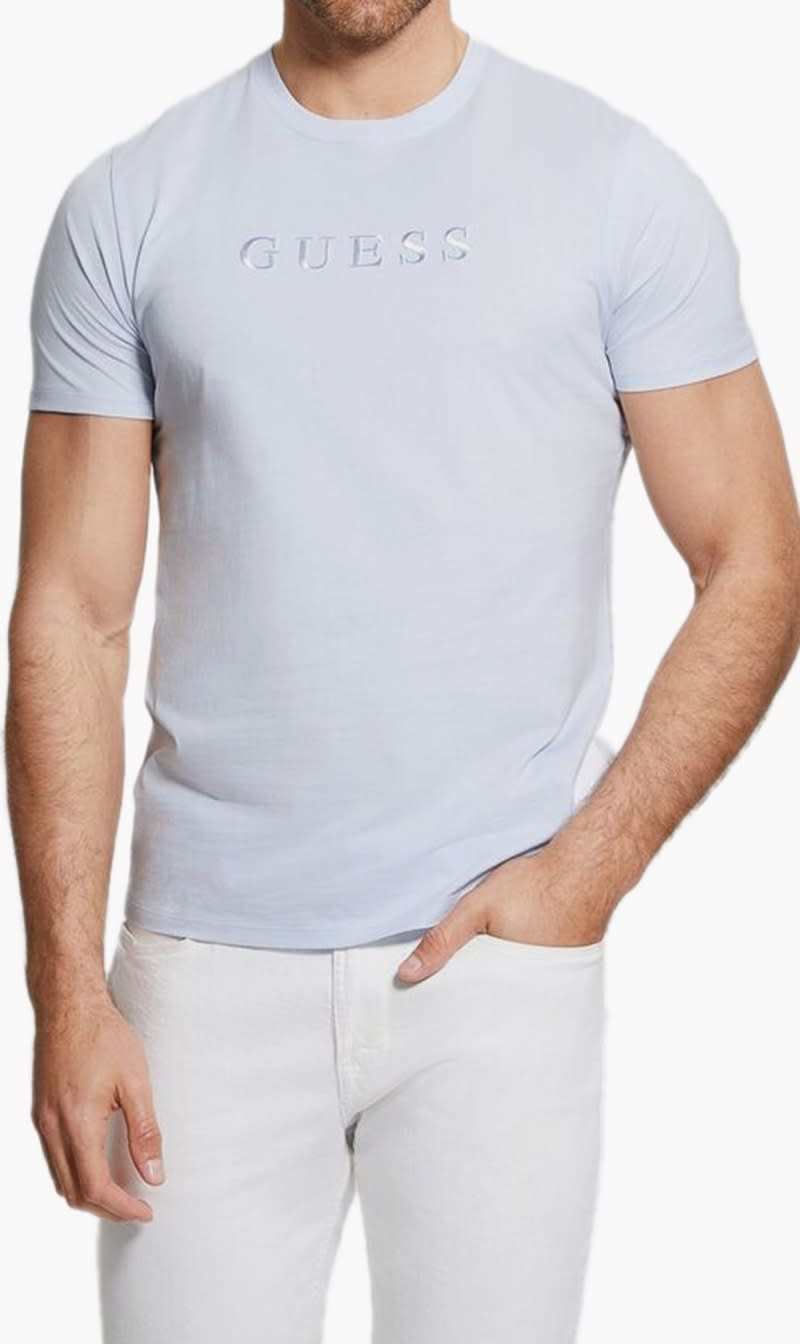 

Guess Blue Classic Pima Jersey T-shirt for Men | The Deal Outlet