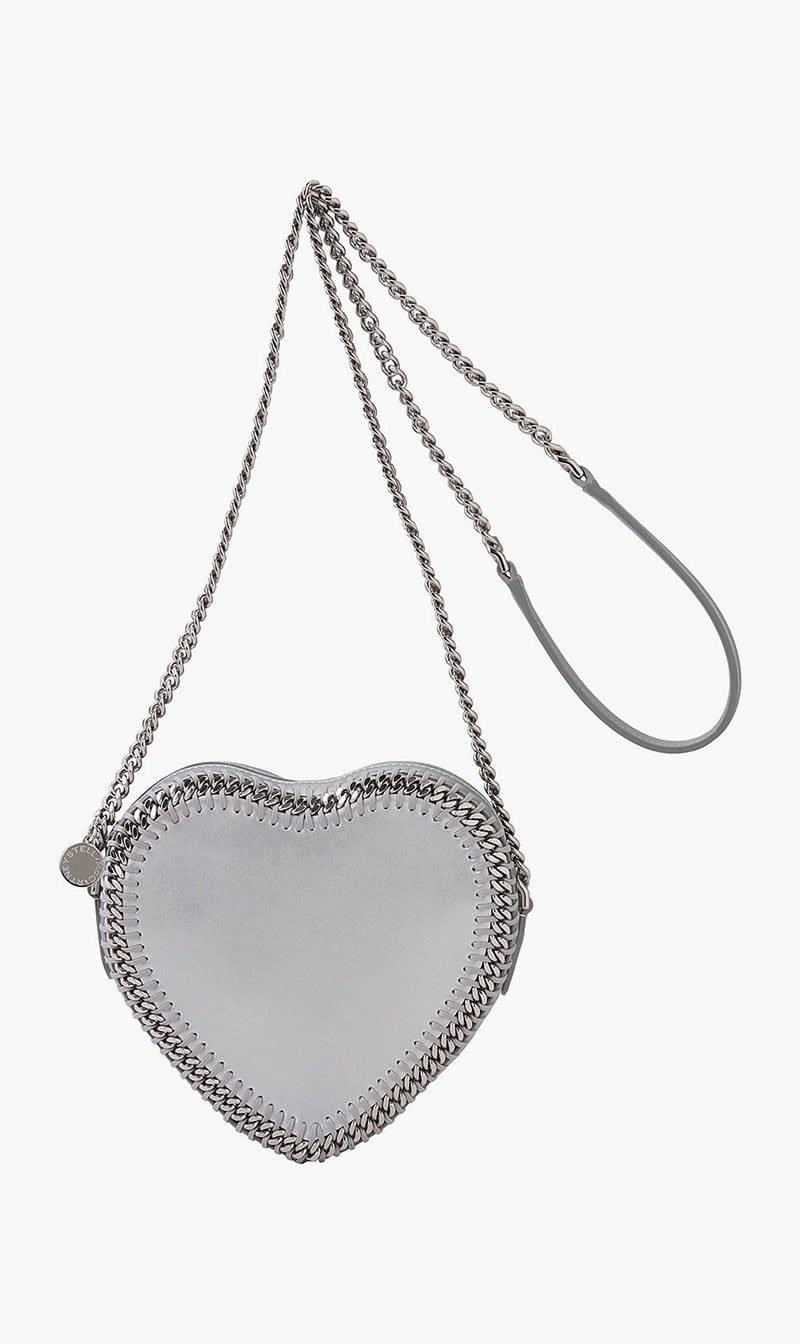 

Stella Mc Cartney Silver Falabella Heart Crossbody Bag for Women | The Deal Outlet