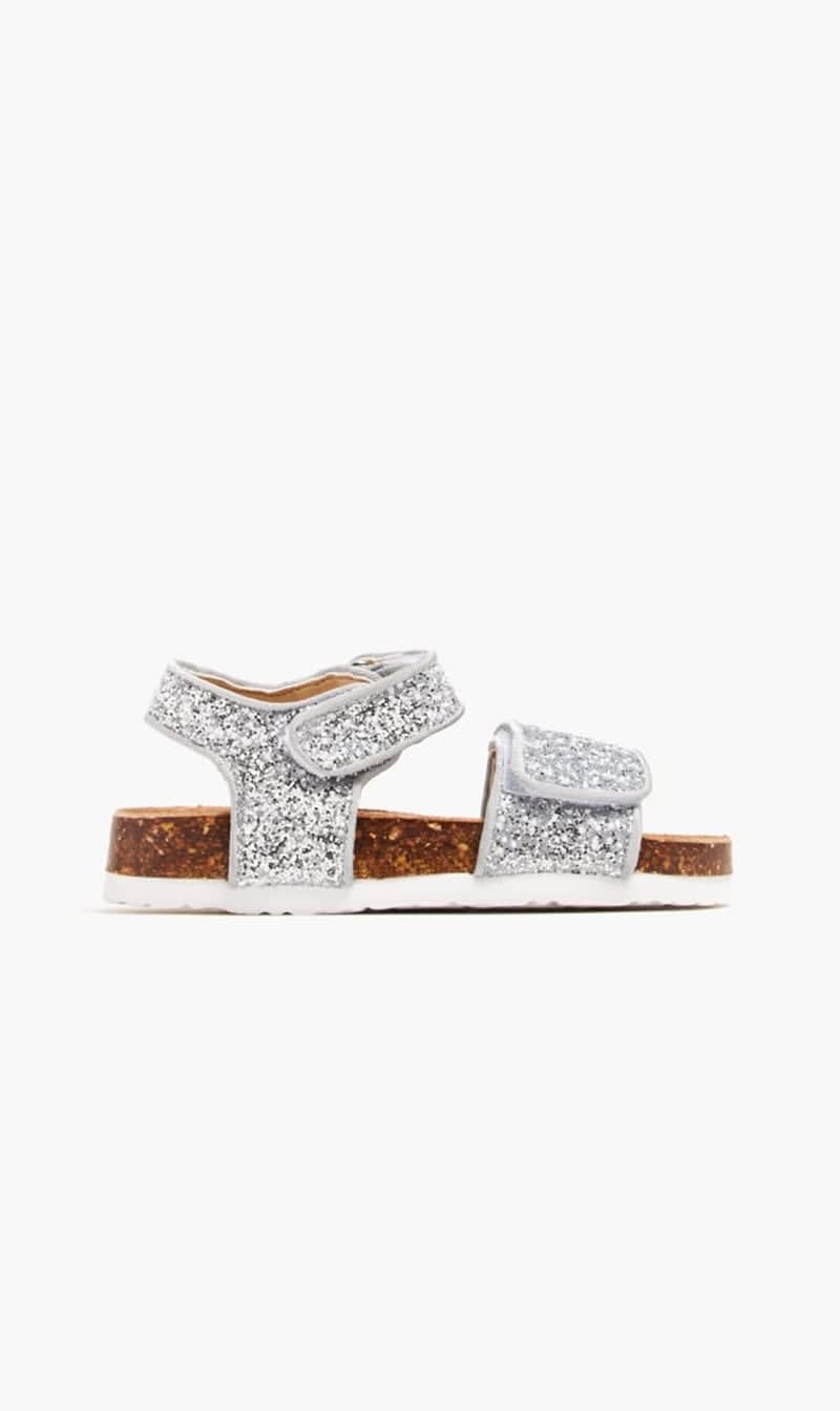 

Colors Of California Silver Glitter Sandals for Girls | The Deal Outlet