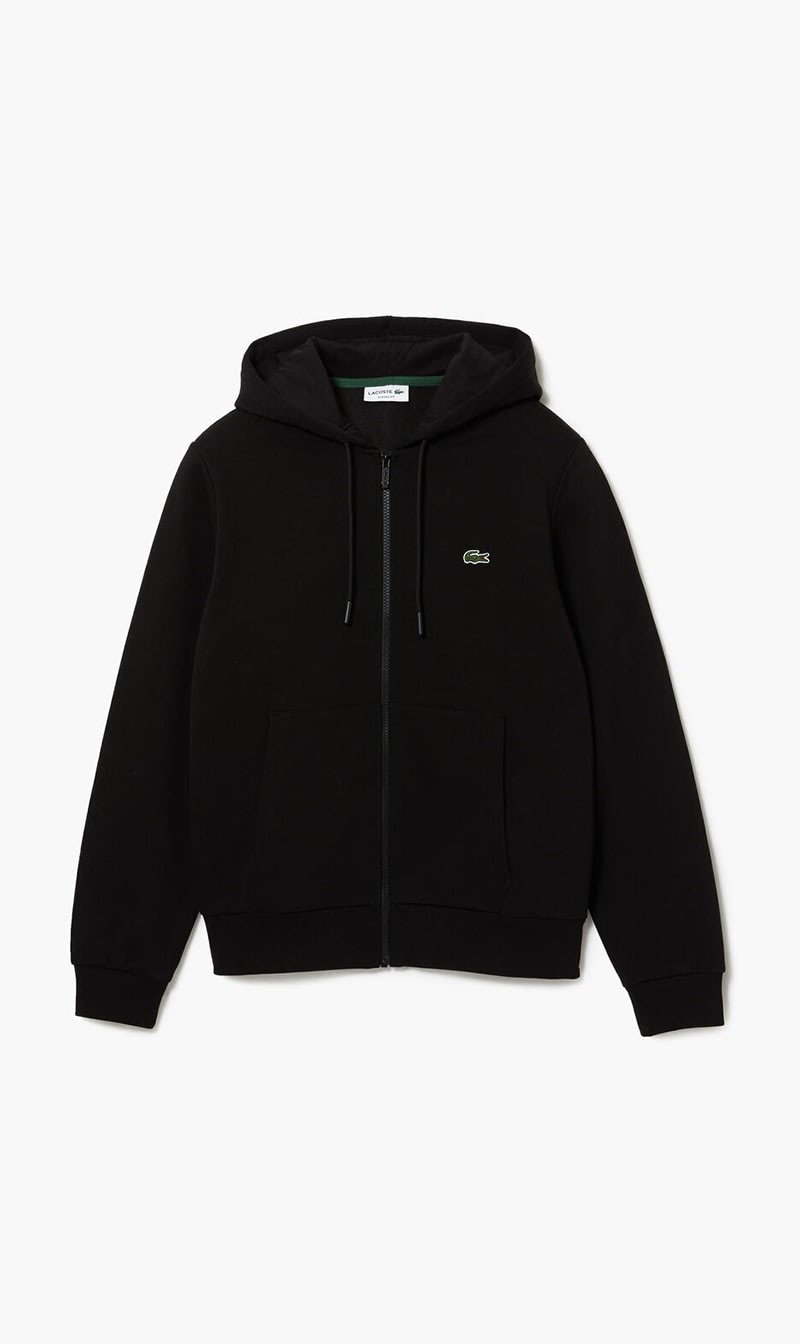 

Lacoste Black Zip-up Fleece Hoodie for Men | The Deal Outlet