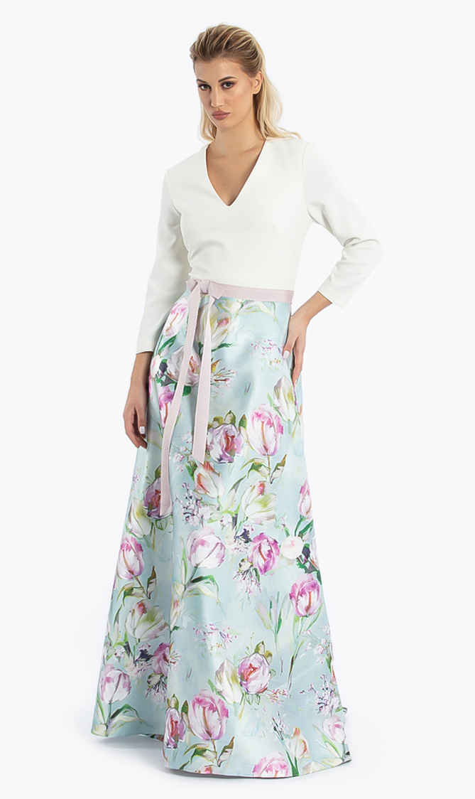 

THEIA Floral Evening Gown