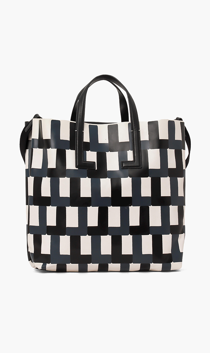 

Lacoste Monogram Leather Tote Bag