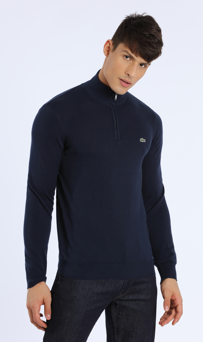 

Lacoste Zip Stand-up Neck Cotton Sweater