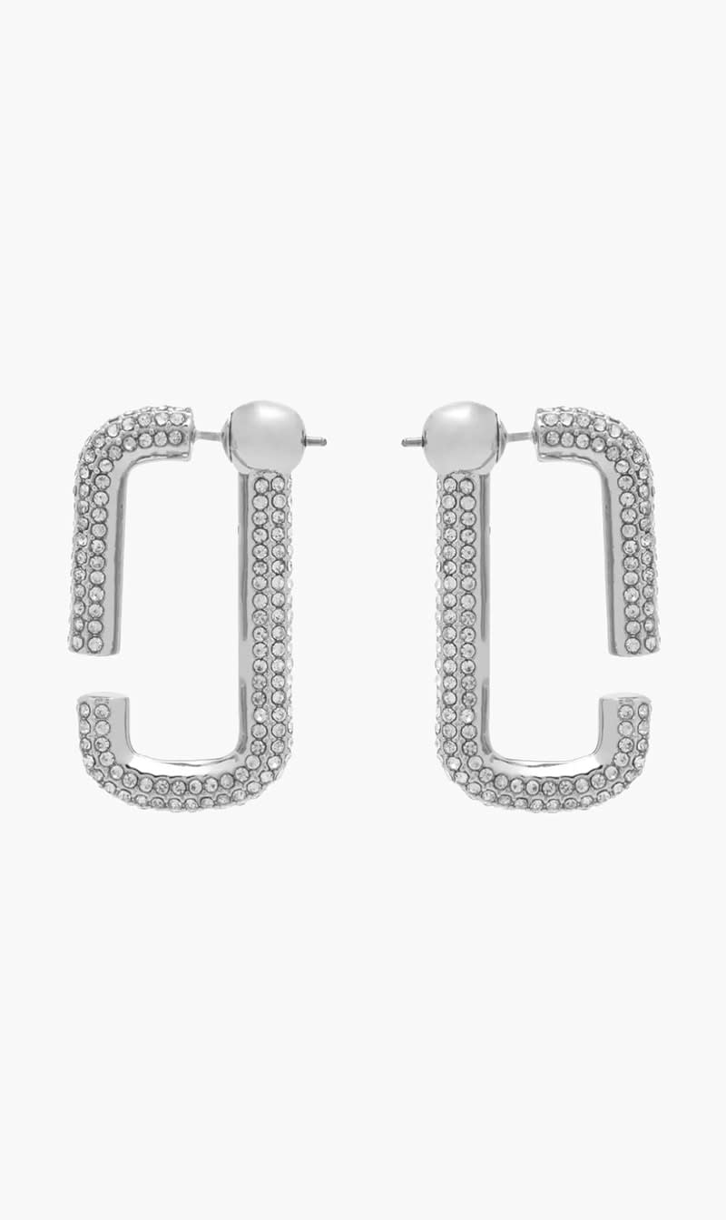 

Marc Jacobs Silver Pave Hoops for Women | The Deal Outlet