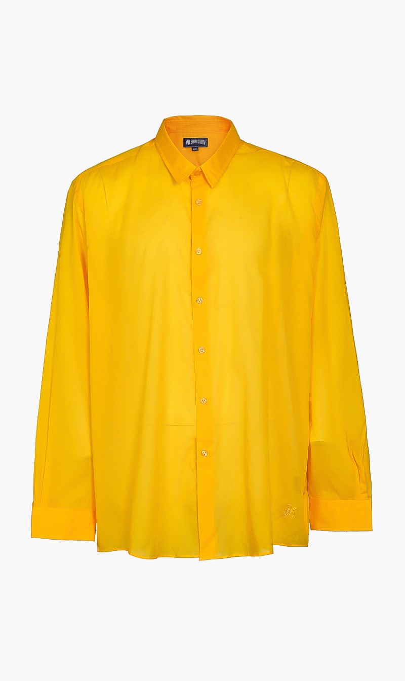 

Vilebrequin Yellow Caracal Long-sleeved Cotton Shirt | The Deal Outlet