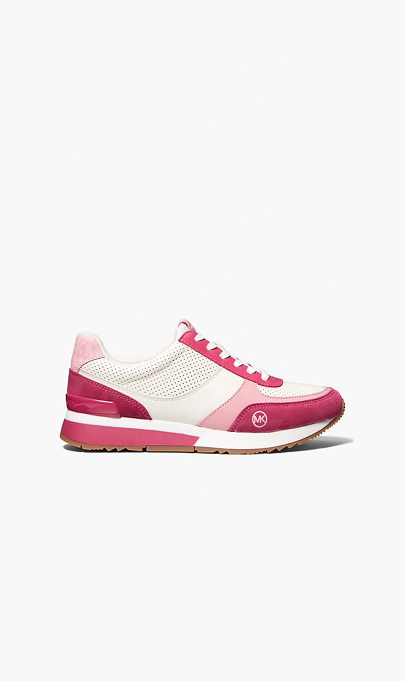 

Michael Kors Pink Andi Color-block Trainer for Women | The Deal Outlet