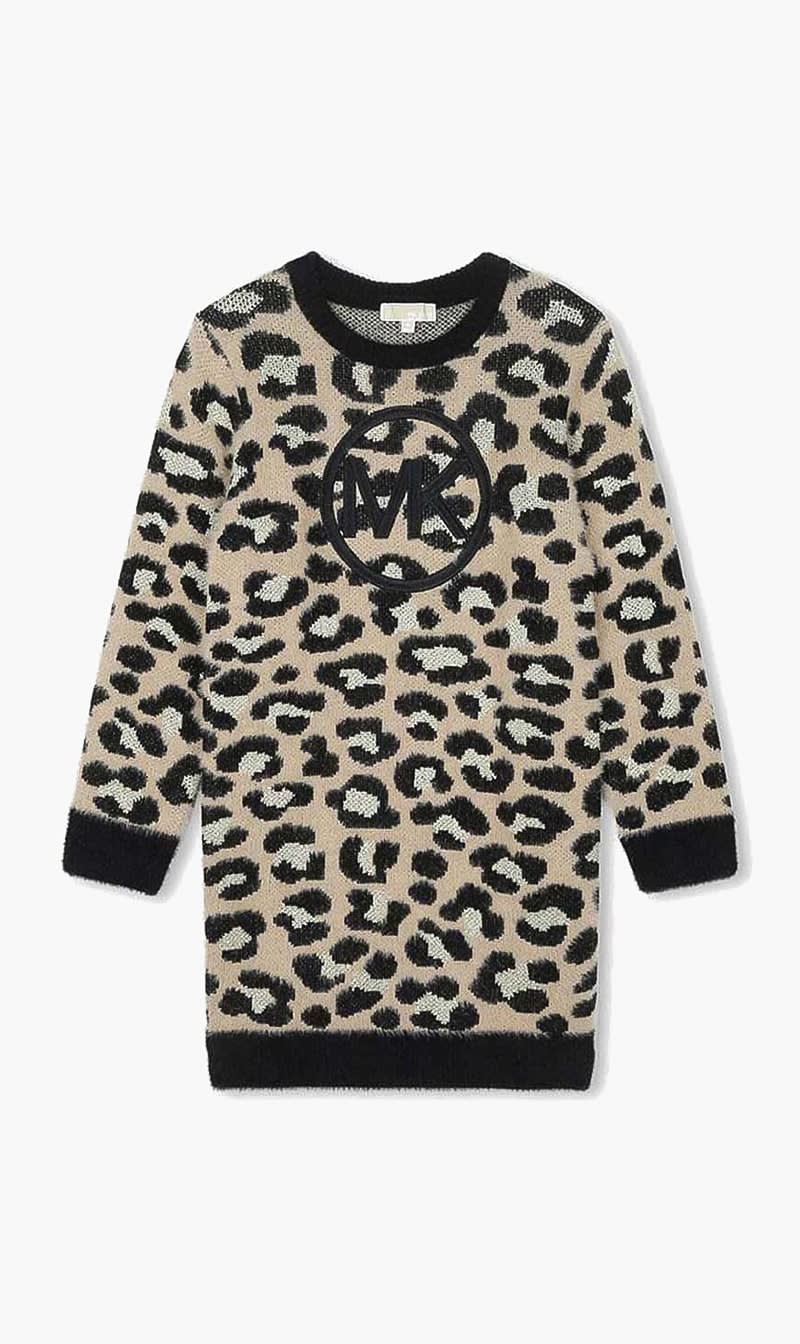 

Michael Kors Multi-color Metallic Leopard Jacquard Dress for Girls | The Deal Outlet