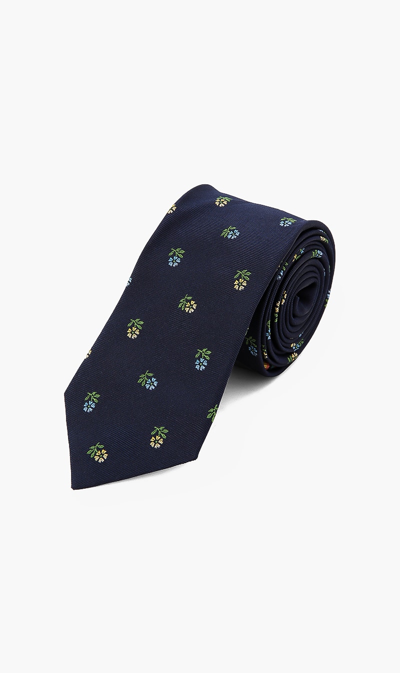 

Floral Print Silk Tie