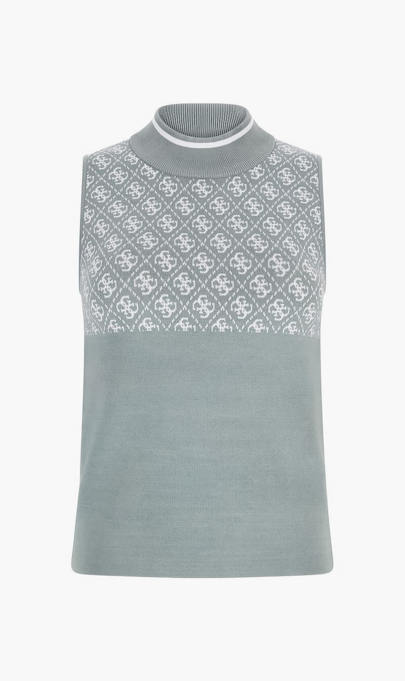 

Guess Green Beige Logo Sweater for Women | The Deal Outlet