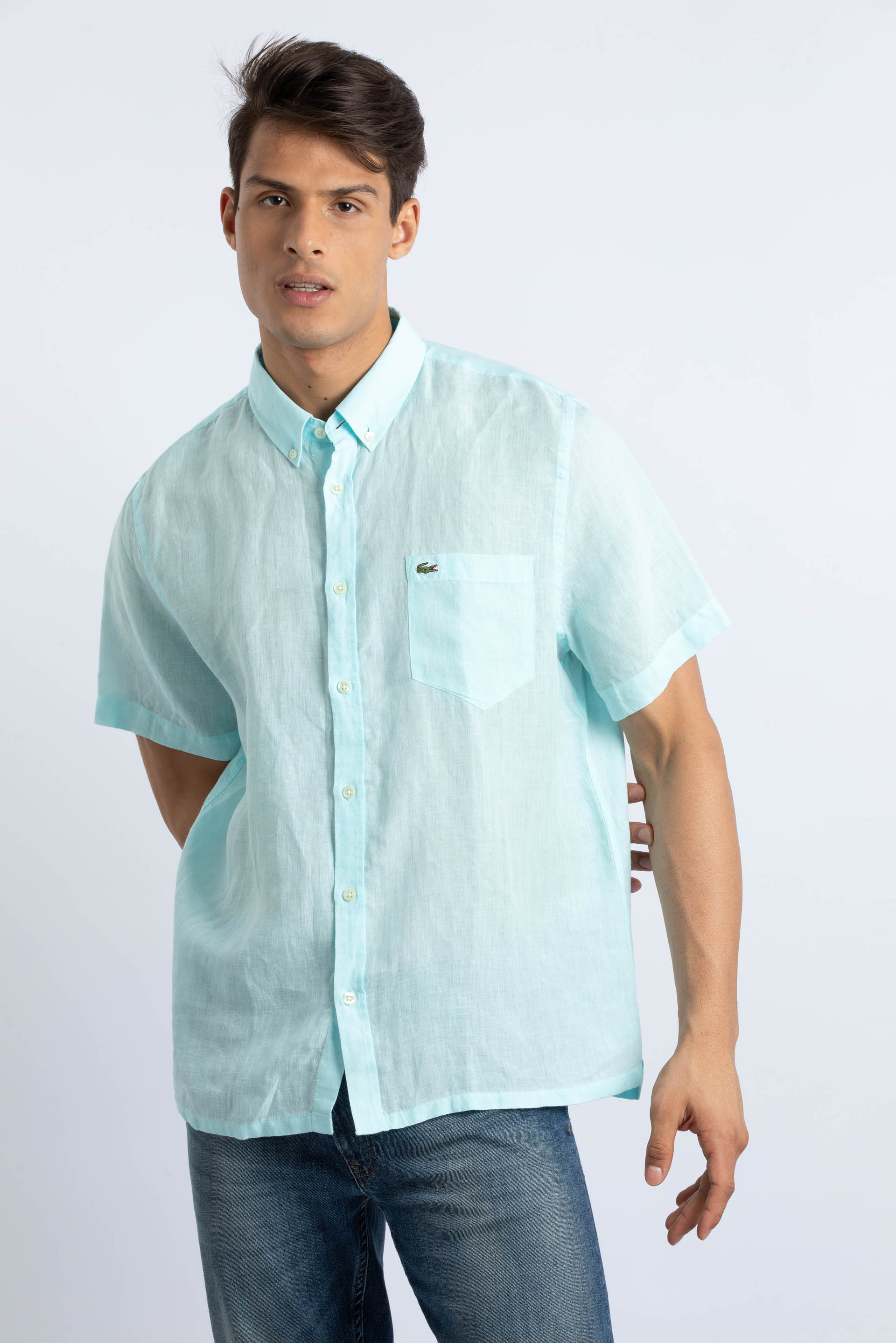 

Lacoste Regular Fit Linen Short Sleeve Shirt