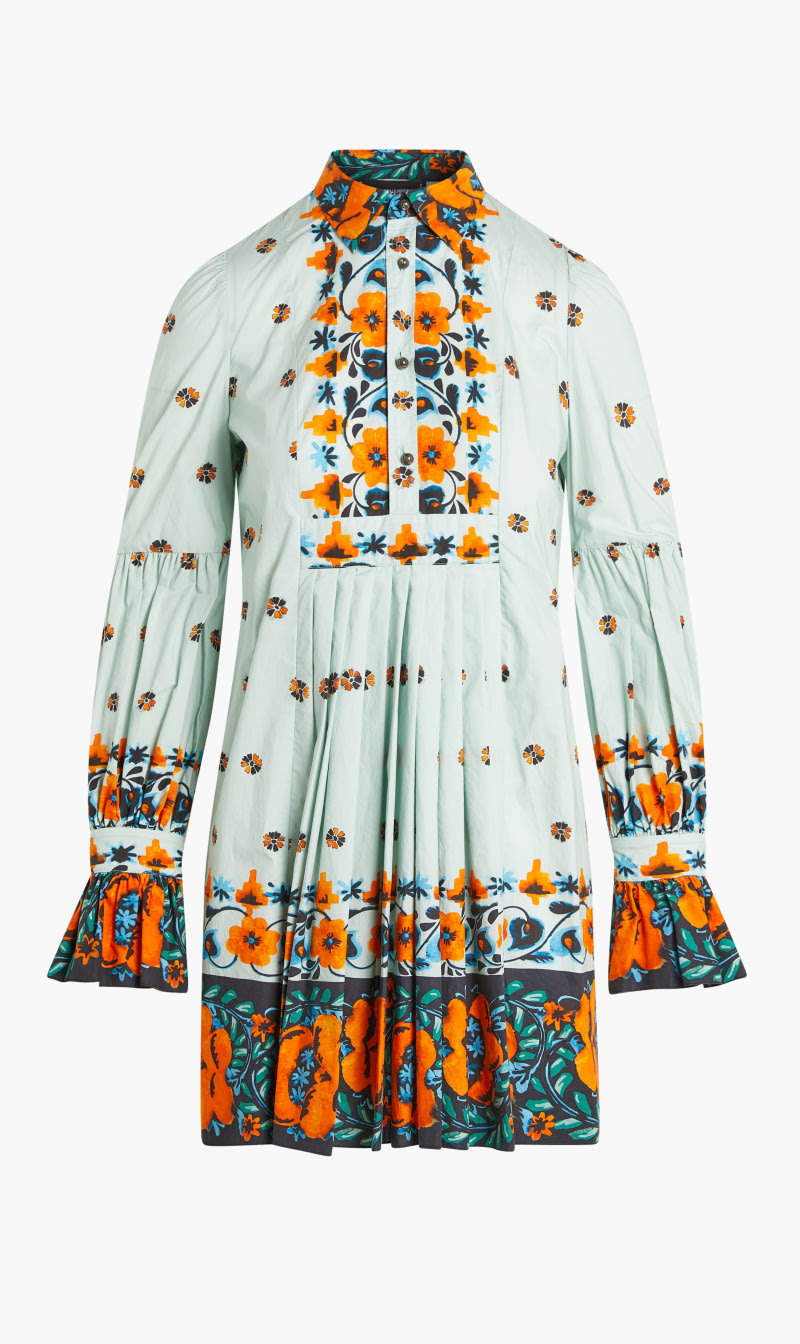 

Modern Floral Print Dress, Multi-color