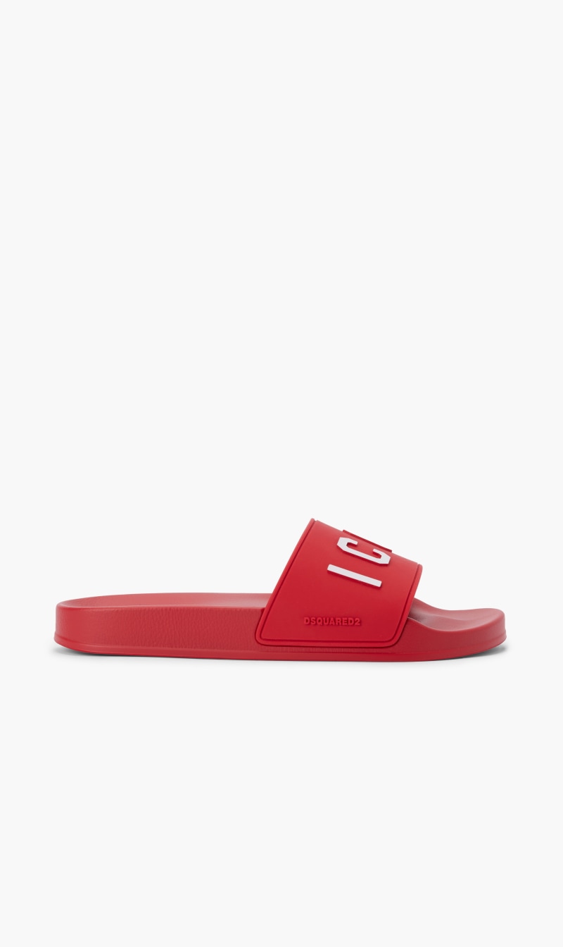 

Slide Sandals, Red