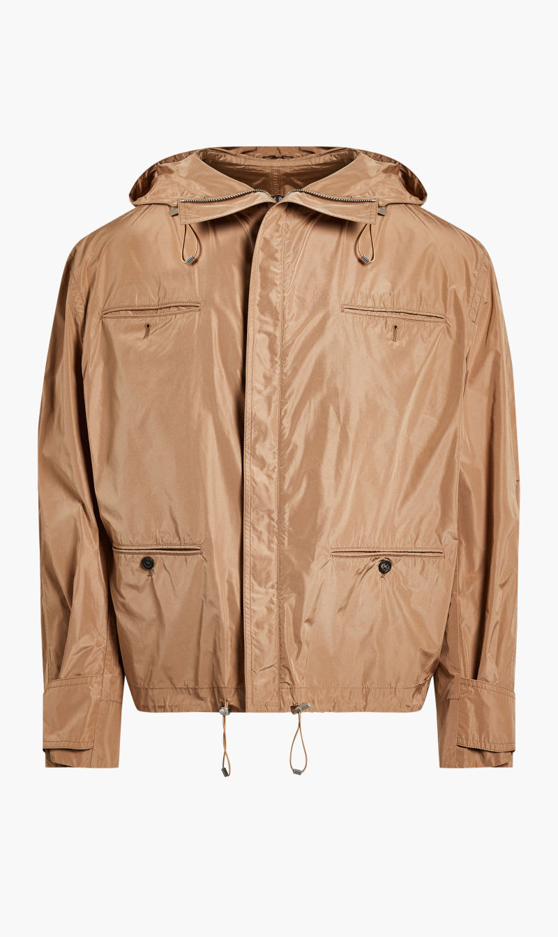 

Salvatore Ferragamo Beige Recycled Polyester Taffeta Blouson for Men | The Deal Outlet