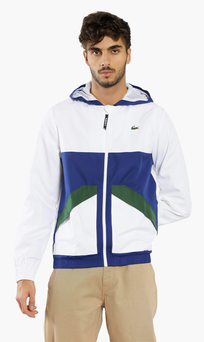 

Lacoste Sport Hooded Water-resistant Colorblock Jacket