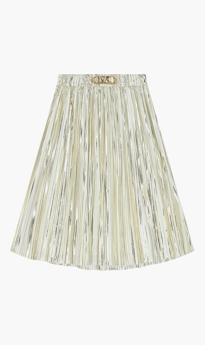 

Michael Kors Gold Logo Pleated Skirt for Girls | The Deal Outlet