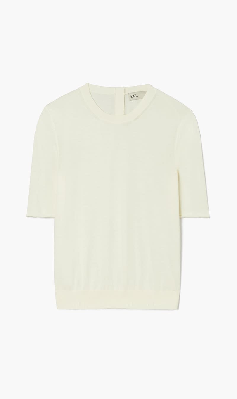 

Tory Burch White Short-sleeve Crewneck for Women | The Deal Outlet