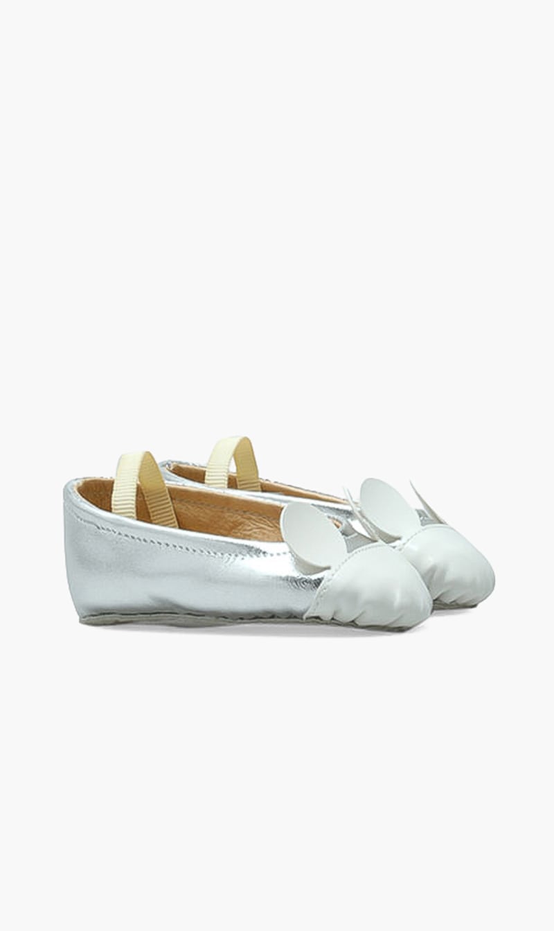 

Ballerina Leather Flats, Silver