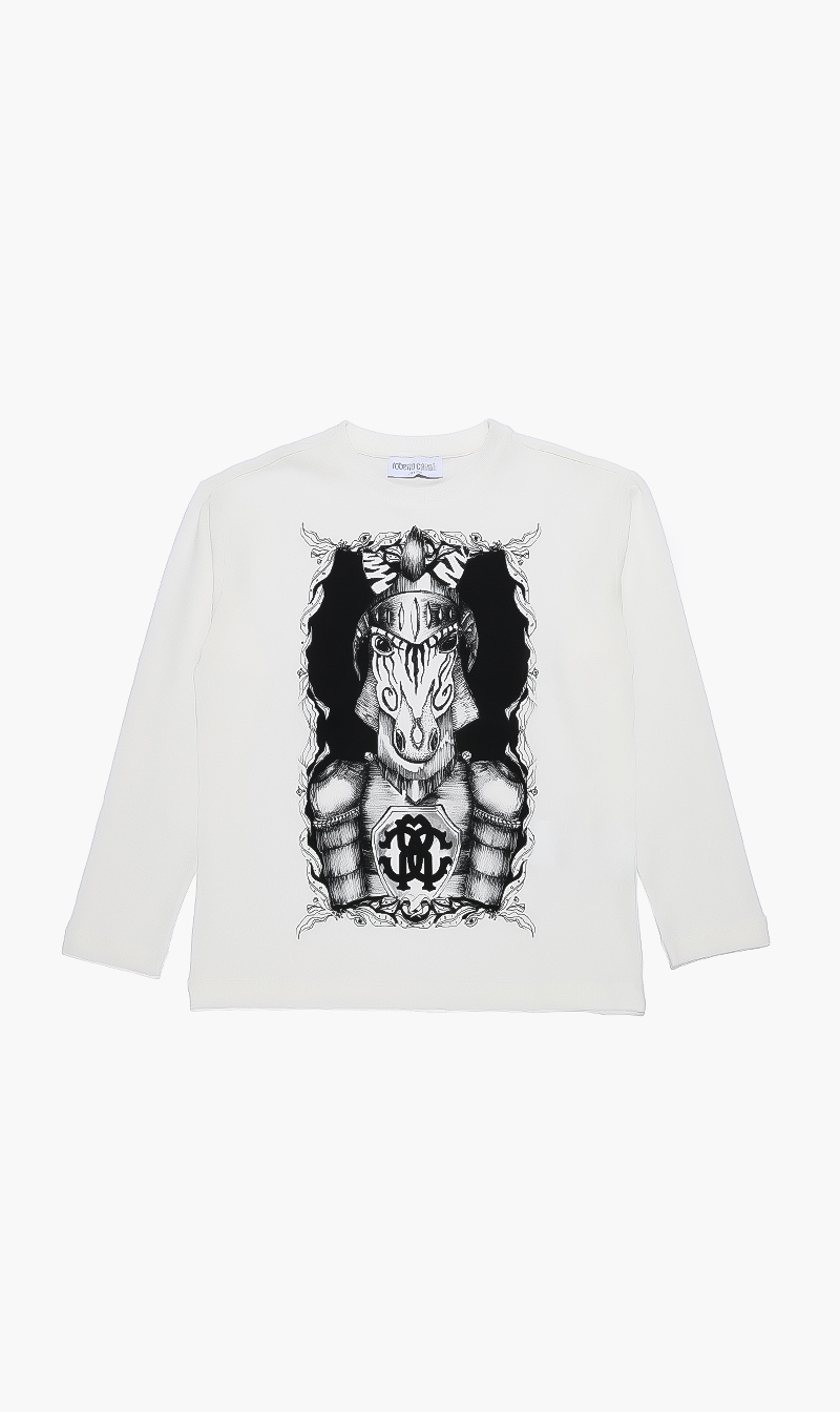 

Roberto Cavalli Zebra Knight Print T-shirt