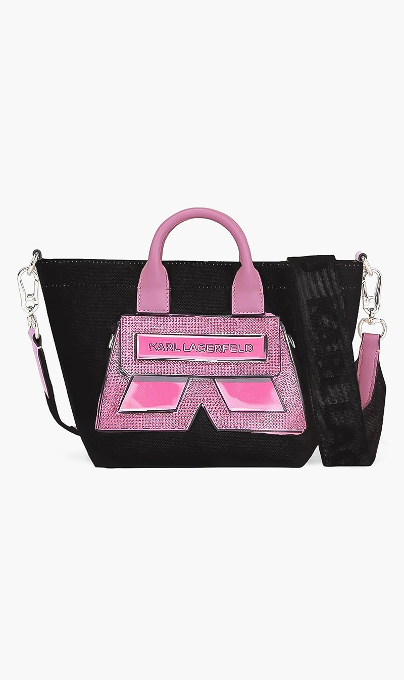 

Karl Lagerfeld Black K Shopper Bag In Canvas for Women | The Deal Outlet