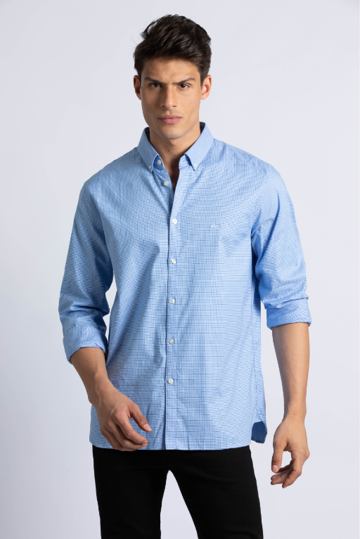 

Lacoste Check Stretch Slim Fit Long Sleeve Shirt